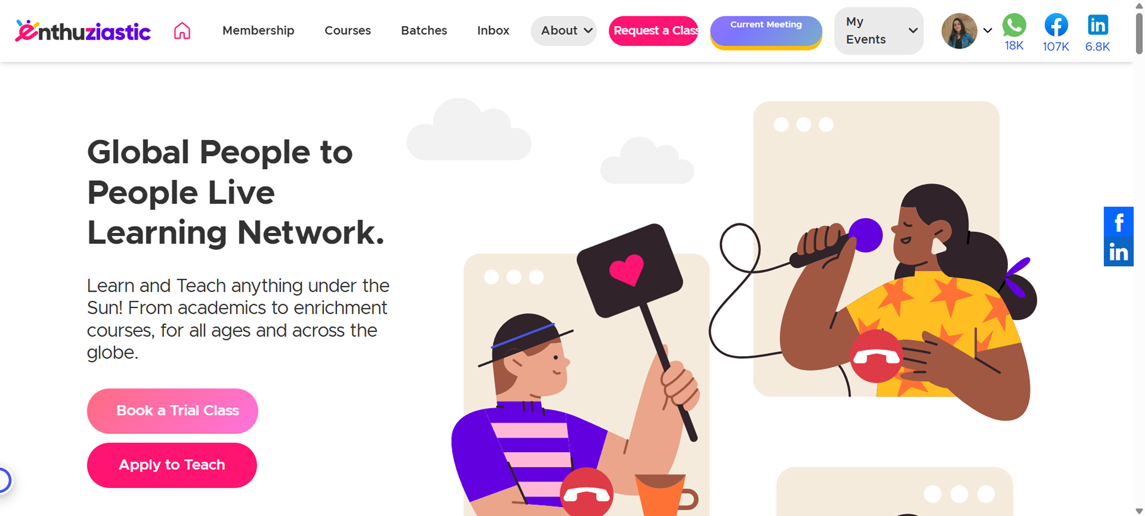 Previous homepage screenshot