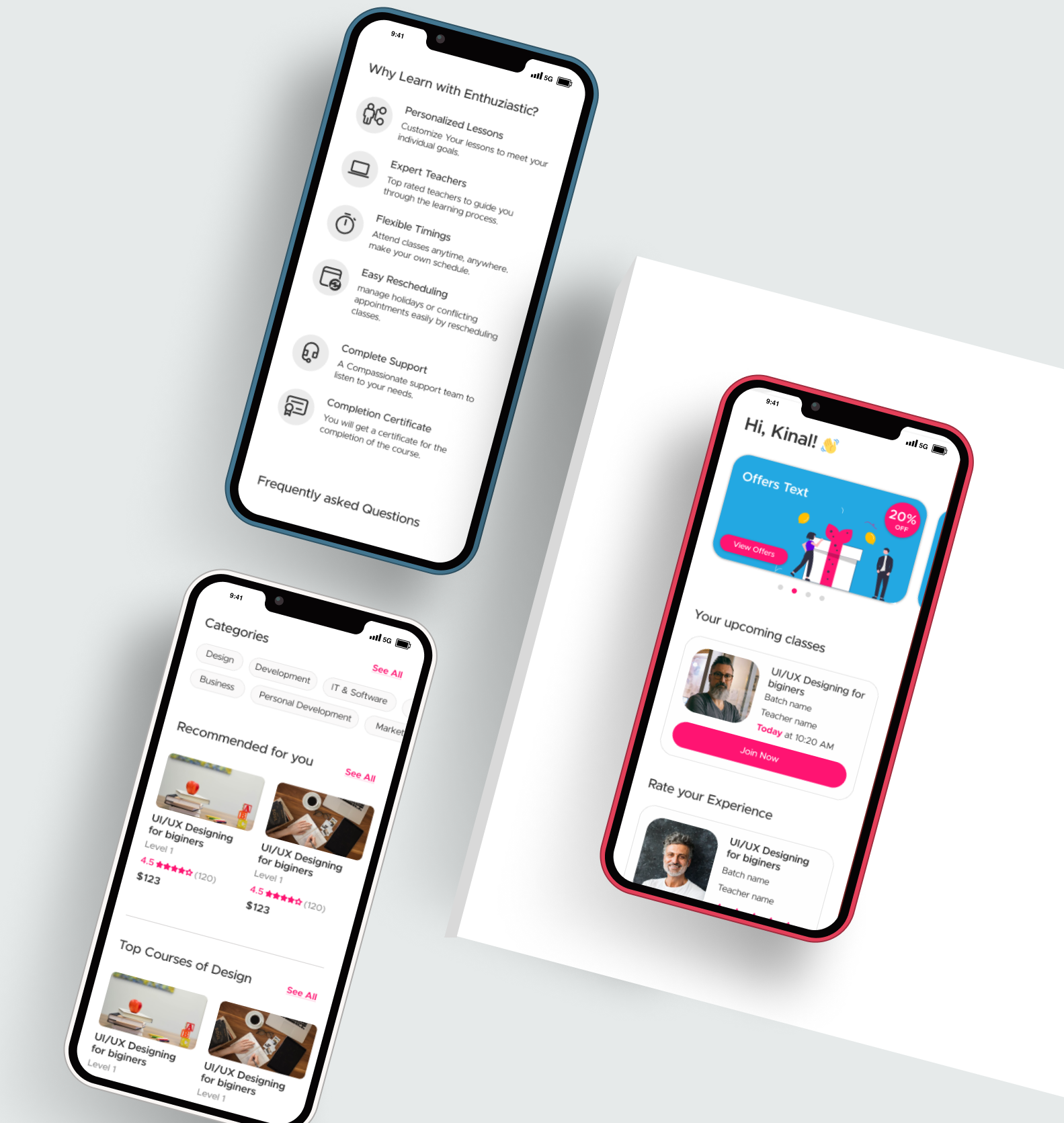 Home screen redesign mockup