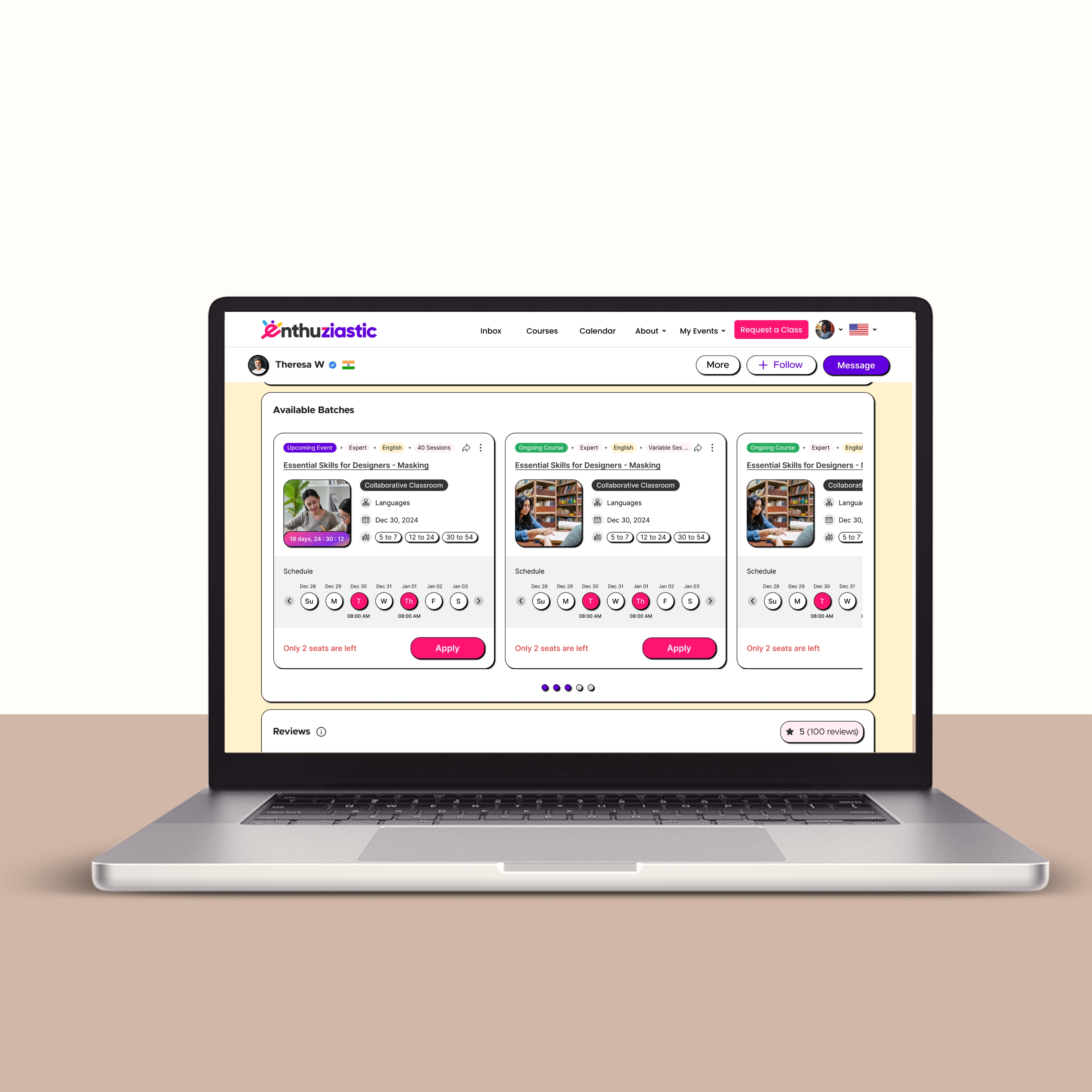 User interface design iterations